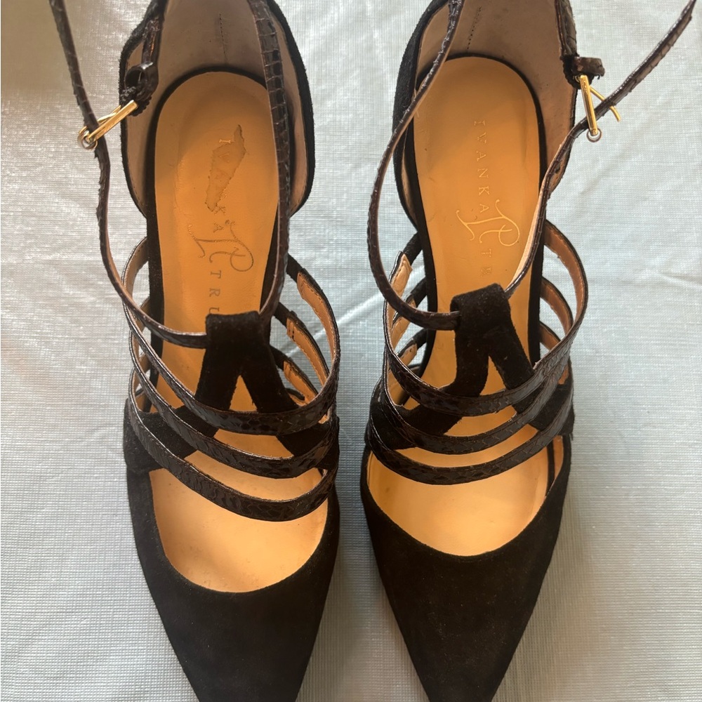 IVANKA TRUMP BLACK HIGH HEEL SHOES - 6M - Picture 3 of 9